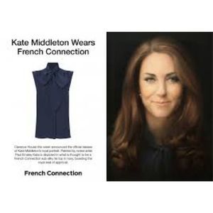 French Connection Silky Tie Sleeveless Blouse/top~Blue~UK 16/US 12 KATE